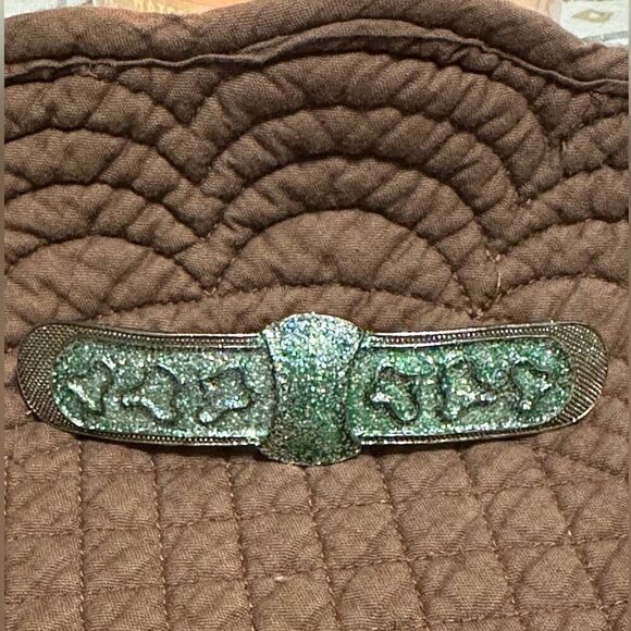 Vintage NATIVE AMERICAN NAVAJO STERLING SILVER Barette Turquoise Sparkle main image 7